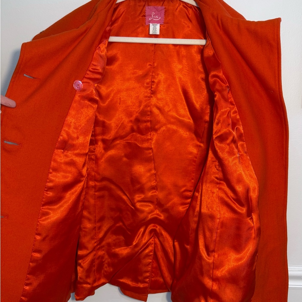 Lux Vibrant Orange Cowl Neck Coat
EUC - Picture 7 of 10